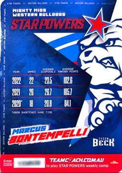 2023 AFL TeamCoach - Star Powers - Neon #SP-87 Marcus Bontempelli Back